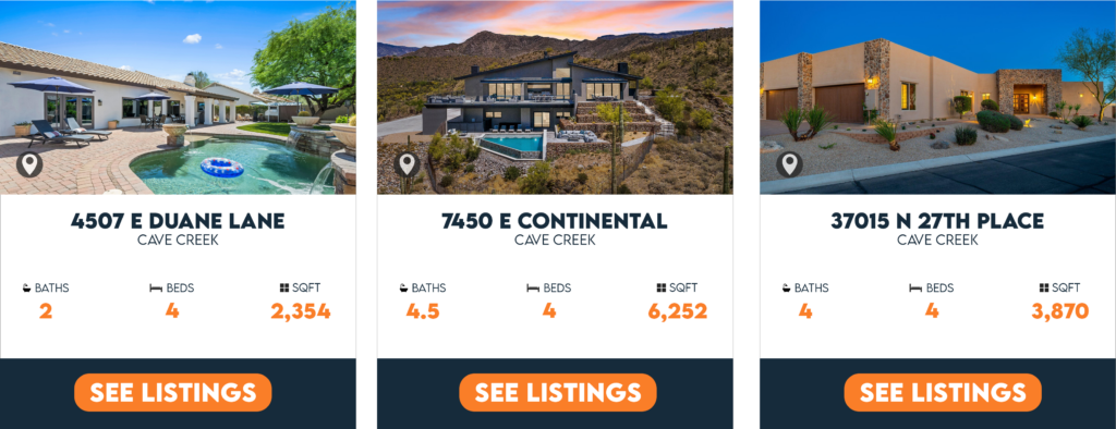 Homes for sale cave creek az